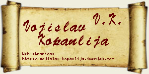 Vojislav Kopanlija vizit kartica